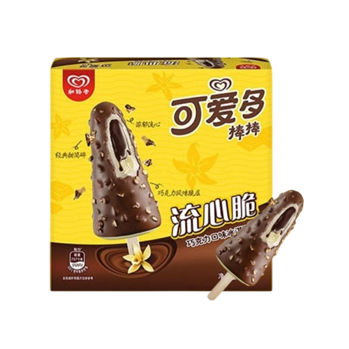 Flowing Heart Crispy Chocolate Flavored Ice Cream 300gm (4pcs)