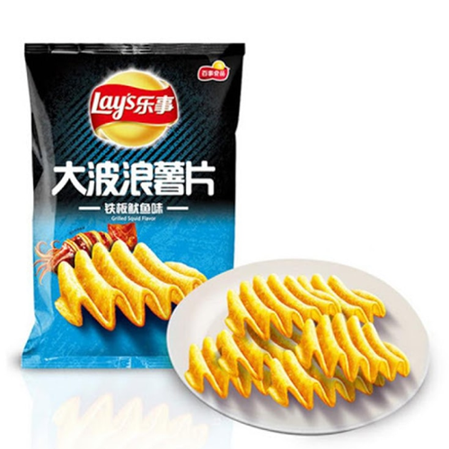Lays Potato Chips Grilled Squid Flavour 70gm China