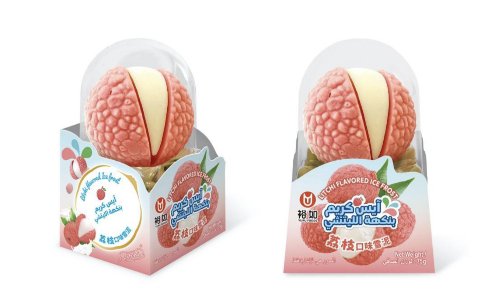 Lychee Ice Cream 3D Shape 75gm  YURU China