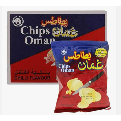 Oman Chips Chili Flavour 50gm x 24pkts