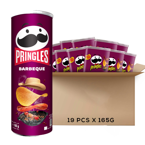 PRINGLES Barbeque Flavour Potato Chips Bulk Case