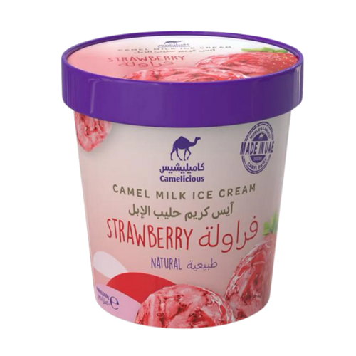 Camelicious Camel Milk Ice Cream Strawberry 400ml