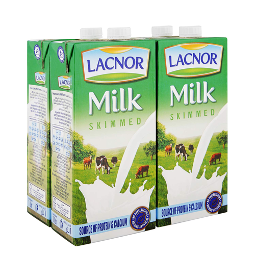 Lacnor Skimmed Milk Long Life 1L x 12pcs Carton